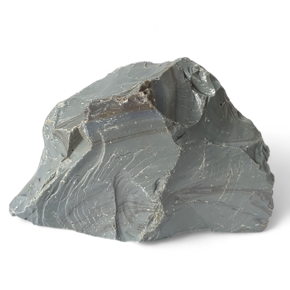Farmhouse Gray Art Glass‎ Cullet Layered Swirl Slag Glass #4XL80